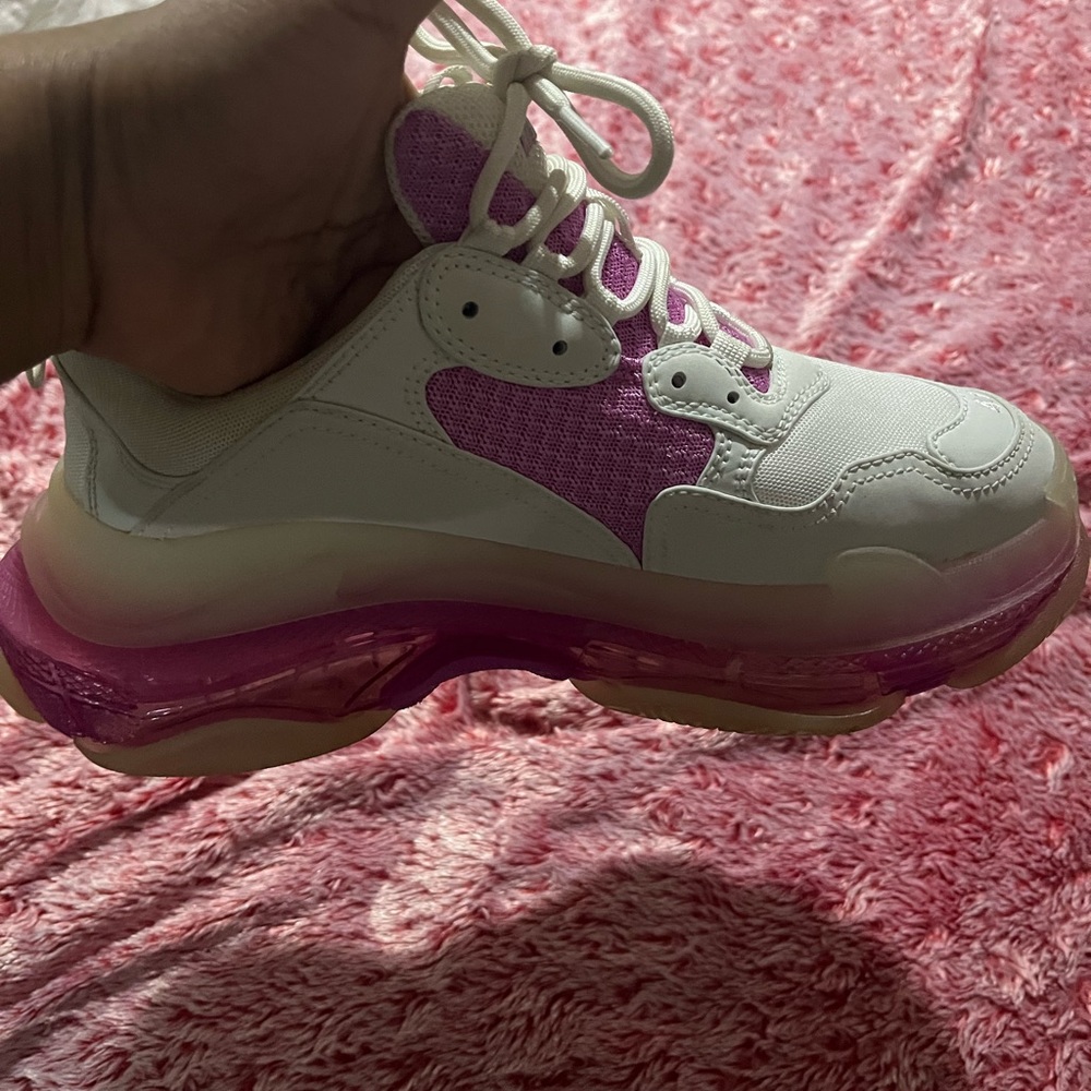 Pink and white